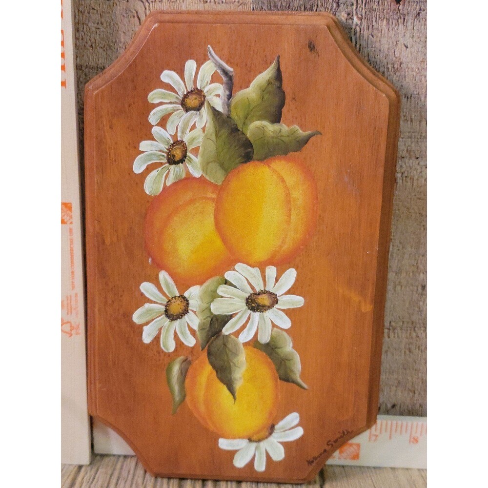 Vintage Hand Painted Peaches, Signed